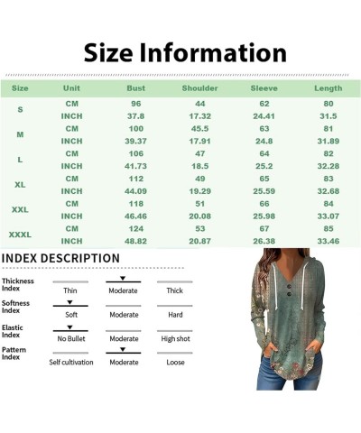 Long Sleeve Shirts for Women Button V Neck Blouses Dressy Casual Fleece Hoodie Cute Plus Size Tops Tunic Pullover G-cyan $10....