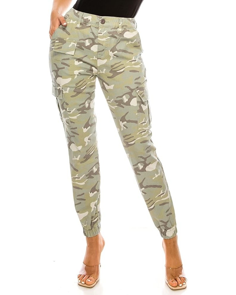 Women's High Waist Cargo Jogger Pants Casual Elastic Waistband Tapered Sweatpants with 6 Pockets Light Camo $20.25 Pants