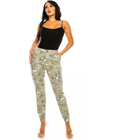 Women's High Waist Cargo Jogger Pants Casual Elastic Waistband Tapered Sweatpants with 6 Pockets Light Camo $20.25 Pants