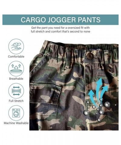 Women's High Waist Cargo Jogger Pants Casual Elastic Waistband Tapered Sweatpants with 6 Pockets Light Camo $20.25 Pants