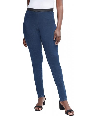 Women's Plus Size Stretch Denim Straight-Leg Jegging Medium Stonewash $17.01 Jeans