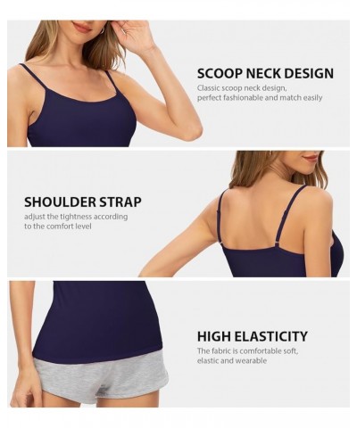 Adjustable Camisole for Women Spaghetti Strap Tank Top Camisoles Bl/Wh/Nv Blue /Pink $12.20 Tops