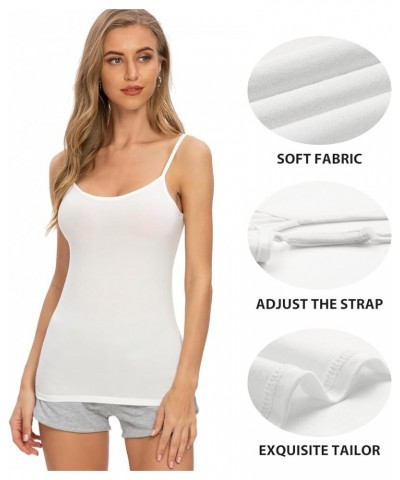 Adjustable Camisole for Women Spaghetti Strap Tank Top Camisoles Bl/Wh/Nv Blue /Pink $12.20 Tops