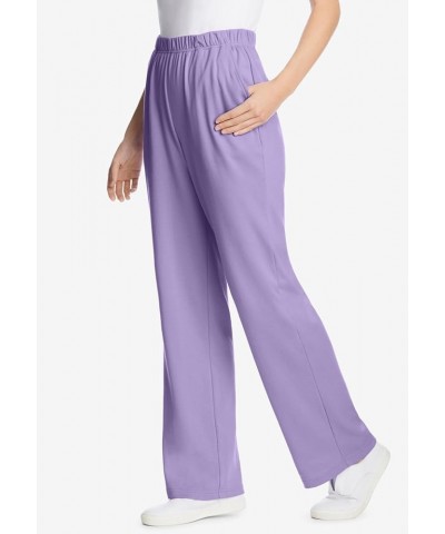 Women's Plus Size 7-Day Knit Wide-Leg Pant Radiant Purple $17.14 Pants