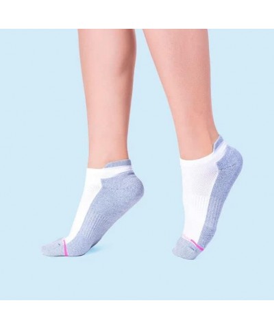 Womens 2/6/10 Pairs Compression Low Cut Ankle Socks With Arch Support 10-pack White $17.55 Activewear