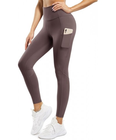 Womens Yoga Pants with Pockets High Waist Workout Leggings Running Pants Burnt Umber $14.78 Pants