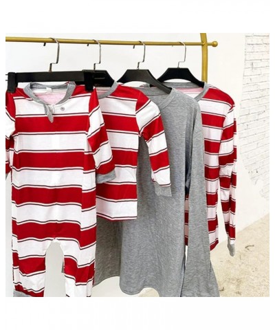 Christmas Family Pajamas Set Black Of Friday Deal Gifts Sleepwear Striped Nightwear Long Sleeve Matching Crew neck Women M-re...