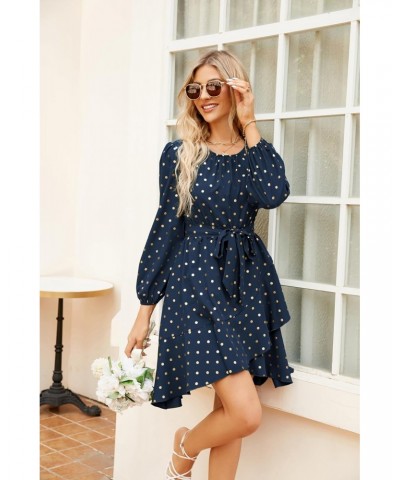 Semi Formal Dresses for Women 2023 Smocked Dress Bridesmaid Going Out Rehearsal Dinner Dresses Empire Waist Dress Blue $25.19...