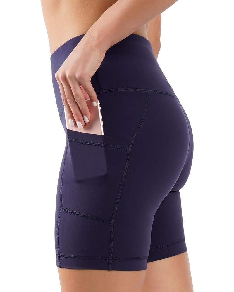 High Waist Squat Proof Side Pocket Biker Shorts - 3.5", 5", 7", 9 Moonlit Ocean 7 $15.92 Activewear