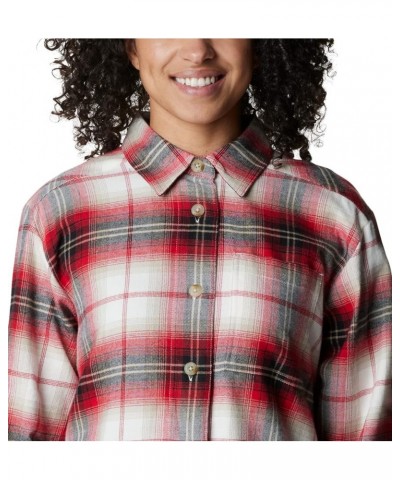 Women's Holly Hideaway Flannel Shirt Chalk Ombre Tartan $21.00 Blouses