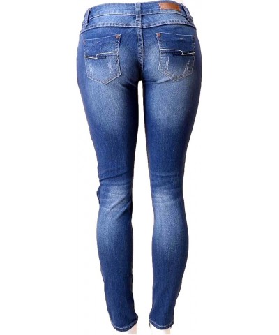 Juniors Women's Blue Jean Denim Stretch Skinny Ripped Distressed Jeans Pants Blue Ripped $10.50 Jeans