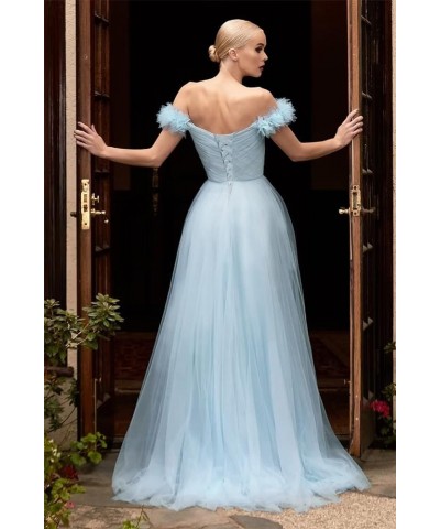 Off Shoulder Tulle Prom Dresses Long Corset Fairy Sweetheart Ruched Formal Evening Party Ball Gown for Women Regency $48.12 D...