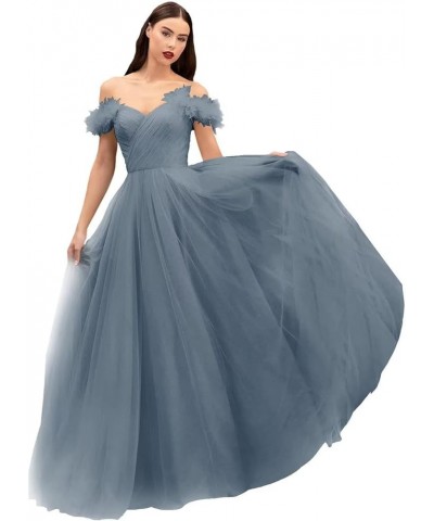 Off Shoulder Tulle Prom Dresses Long Corset Fairy Sweetheart Ruched Formal Evening Party Ball Gown for Women Regency $48.12 D...