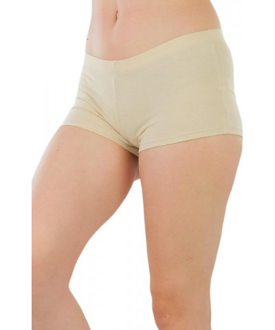 Women's Wide Waistband Rollover Yoga Shorts Classic - Nude $10.23 Activewear