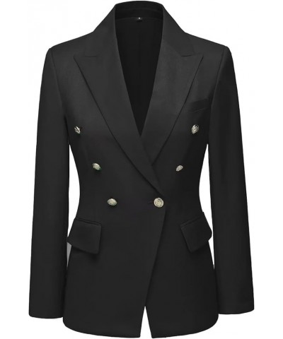 Work Pants Suit for Women 2 Piece Suits Set Business Office Blazer Jacket Long Sleeve Pant Suit Set Black $23.99 Suits