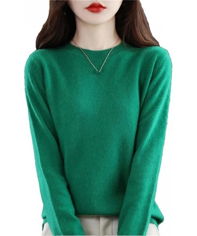 Women 100% Merino Wool Knitted Sweater Autumn Winter O-Neck Long Sleeve Cashmere Pullover Jumper Tops En8 $21.45 Sweaters