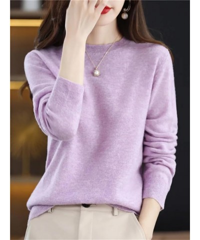 Women 100% Merino Wool Knitted Sweater Autumn Winter O-Neck Long Sleeve Cashmere Pullover Jumper Tops En8 $21.45 Sweaters