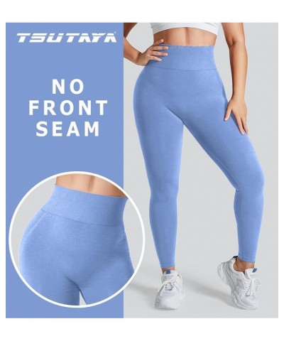 Seamless Workout Scrunch Leggings for Women Tummy Control Butt Lifting High Waisted Women's Gym Yoga Pants 1 Light Denim $13....