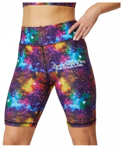 Workout Biker Shorts for Women Athletic Leggings Running Printed Yoga Shorts Rainbow Galaxy Nebula $12.99 Activewear