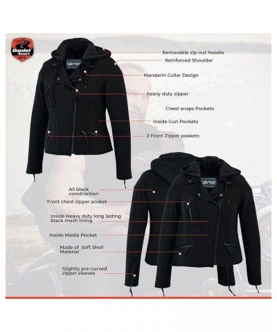 Daniel Smart Women's Jacket – Soft Reinforced Material Motorcycle Jacket with Lightweight Design & Armor Pockets Black $50.52...