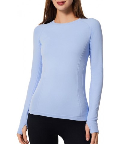 Long Sleeve Workout Tops for Women Slim Fit,High-Stretch & Ultra-Soft Yoga Athletic Long Sleeve Shirts with Thumbhole Style A...