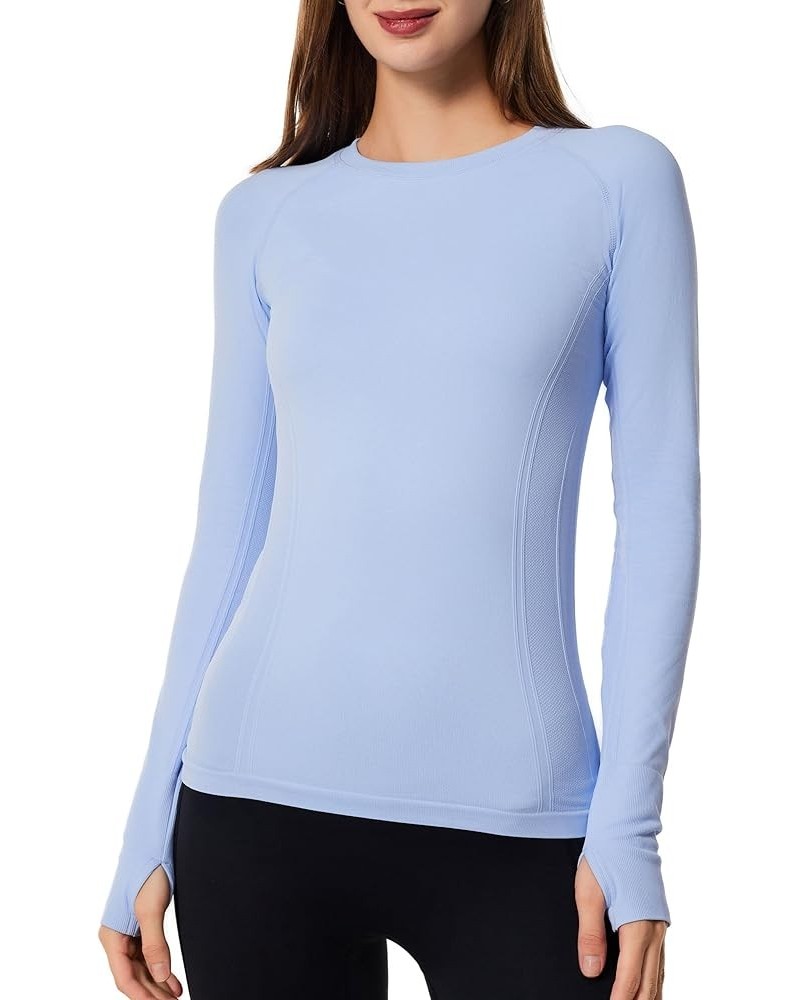 Long Sleeve Workout Tops for Women Slim Fit,High-Stretch & Ultra-Soft Yoga Athletic Long Sleeve Shirts with Thumbhole Style A...