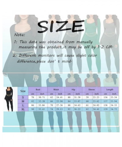 Long Sleeve Jumpsuits for Women Ribbed U Neck Casual Yoga Bodysuits Butt Lifting Tights Sexy Playsuit Shapewear 08_wine $12.0...