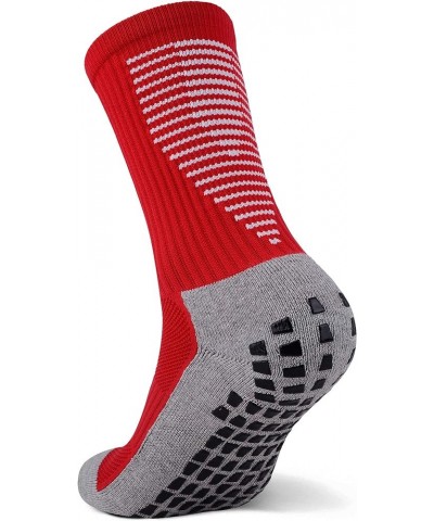 Anti Slip Non Slip,Non Skid Slipper Hospital,Sport,Athletic Socks with grips 3 Pairs Red $10.98 Activewear