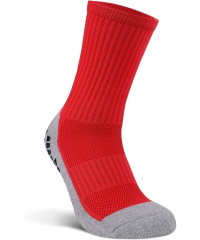 Anti Slip Non Slip,Non Skid Slipper Hospital,Sport,Athletic Socks with grips 3 Pairs Red $10.98 Activewear