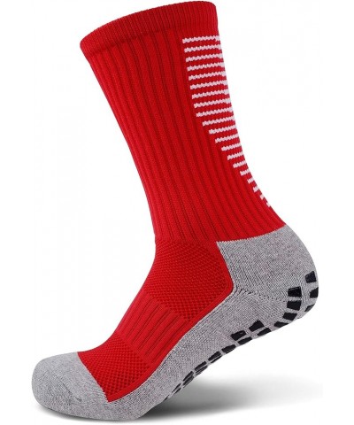 Anti Slip Non Slip,Non Skid Slipper Hospital,Sport,Athletic Socks with grips 3 Pairs Red $10.98 Activewear