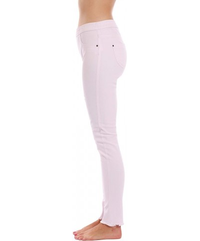 Solid Distress Jeggings for Women Pink $10.50 Leggings