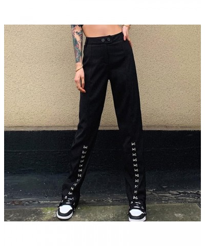 Low Rise Flare Pants for Women Bell Bottom Black Bootcut Leggings Y2k Cblack $21.05 Leggings