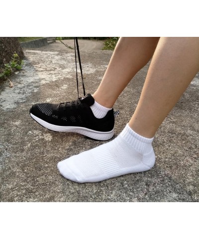 Women's Moisture Wicking Athletic Low Cut Ankle Cotton Socks Cushion or Non Cushion Comfortable 4/6/10 Pairs Cushion White 6 ...