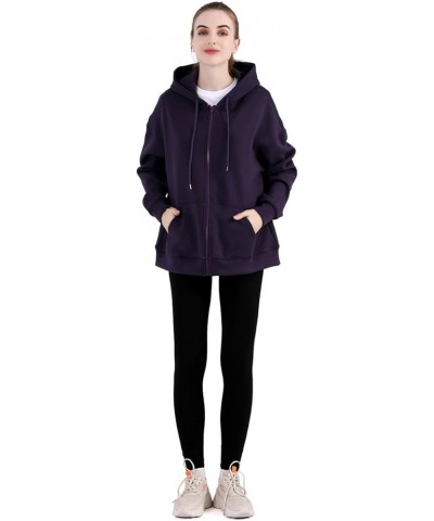 Women's Loose Zip-up Hoodie, Fashionable Casual Zip Oversized Sweatshirt Casual Drawstring Zip Up Hoodie with Pocket 2-kqg $1...