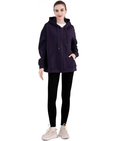 Women's Loose Zip-up Hoodie, Fashionable Casual Zip Oversized Sweatshirt Casual Drawstring Zip Up Hoodie with Pocket 2-kqg $1...