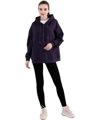 Women's Loose Zip-up Hoodie, Fashionable Casual Zip Oversized Sweatshirt Casual Drawstring Zip Up Hoodie with Pocket 2-kqg $1...