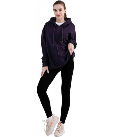 Women's Loose Zip-up Hoodie, Fashionable Casual Zip Oversized Sweatshirt Casual Drawstring Zip Up Hoodie with Pocket 2-kqg $1...