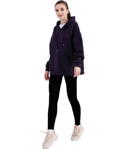 Women's Loose Zip-up Hoodie, Fashionable Casual Zip Oversized Sweatshirt Casual Drawstring Zip Up Hoodie with Pocket 2-kqg $1...