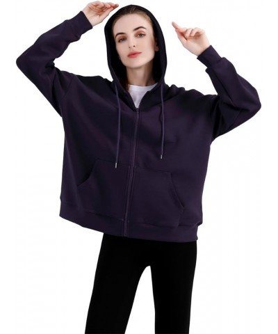 Women's Loose Zip-up Hoodie, Fashionable Casual Zip Oversized Sweatshirt Casual Drawstring Zip Up Hoodie with Pocket 2-kqg $1...