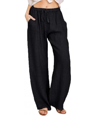 Women's High Waisted Cargo Pants Y2K Wide Leg Streetwear Baggy Pants Black $11.60 Pants