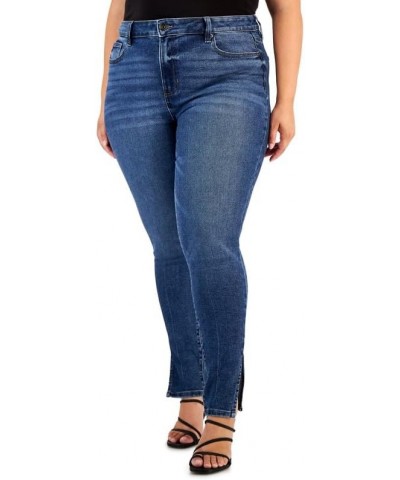 Women's Trendy Plus Size Relaxed Skinny Side-Slit Jeans (Tanager, 20W) $15.17 Jeans