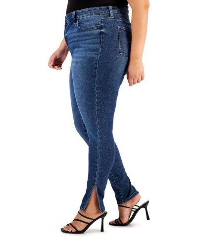 Women's Trendy Plus Size Relaxed Skinny Side-Slit Jeans (Tanager, 20W) $15.17 Jeans