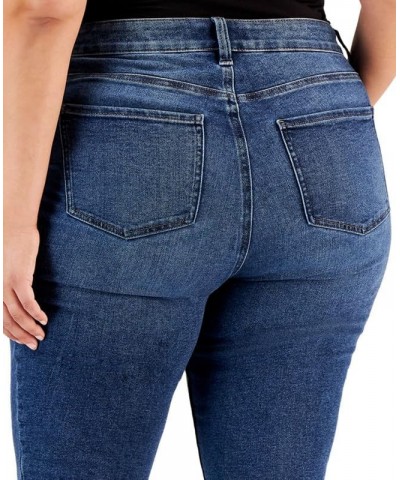 Women's Trendy Plus Size Relaxed Skinny Side-Slit Jeans (Tanager, 20W) $15.17 Jeans