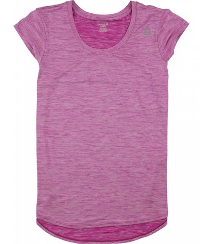 Womens Marled Jersey Basic T-Shirt, Pink, Small $10.65 Activewear