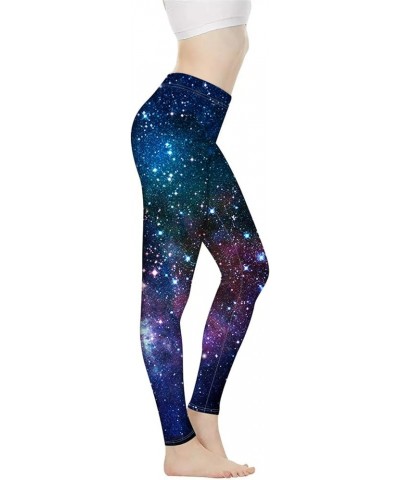 Novelty Women Leggings for Yoga Jogging Sports High Waist Pants Stretch Soft, XS-3XL Size Purple Galaxy $14.24 Activewear