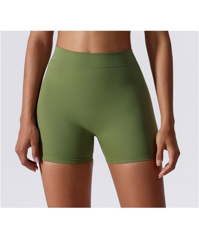 Women's Workout Shorts V Back Gym Biker Shorts Scrunch Butt Lifting, Buttery Soft Seamless Yoga Shorts Pink&olivedrab $9.71 A...