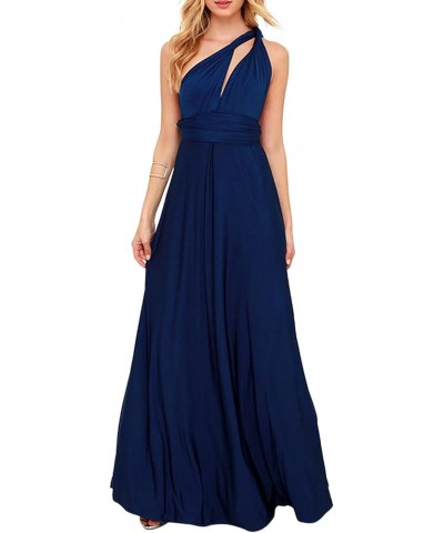 Convertible Warp Maxi Dress Multi Way Wear Party Wedding Bridesmaid Long Dresses Navy Blue $14.33 Dresses