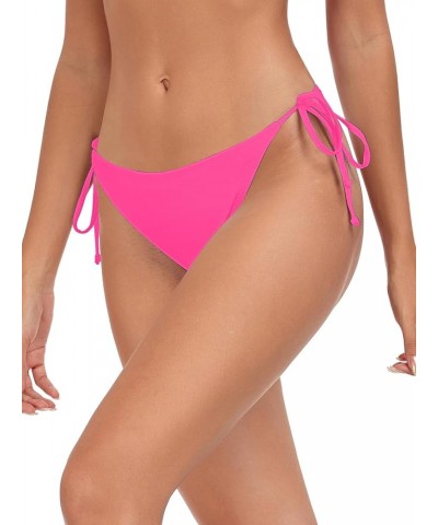 Women's Side Tie Bikini Bottom Neon Rose $10.99 Swimsuits