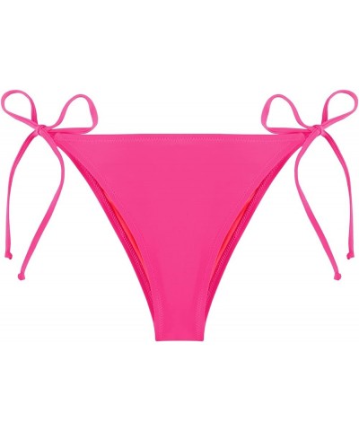 Women's Side Tie Bikini Bottom Neon Rose $10.99 Swimsuits