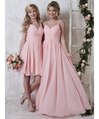 Double V Neck Short Bridesmaid Dresses for Women 2024 Chiffon A Line Formal Evening Gowns with Pockets YJ114 Turquoise $25.20...